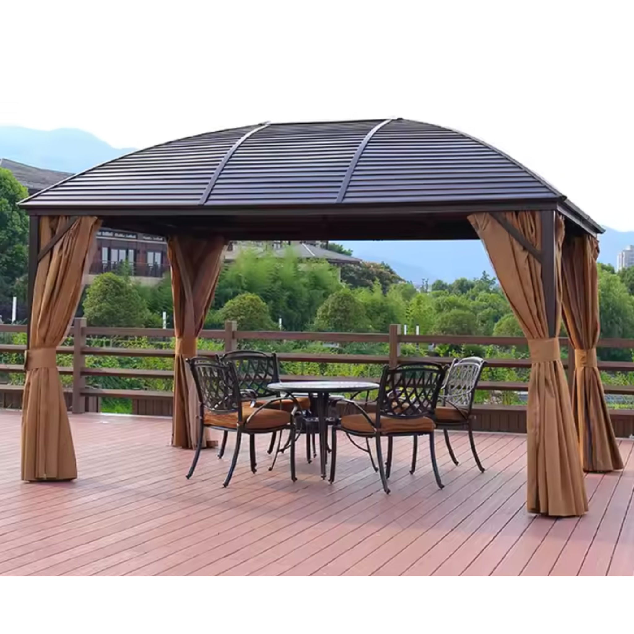 Ironcrest Summit 10x12 Steel Roof Gazebo