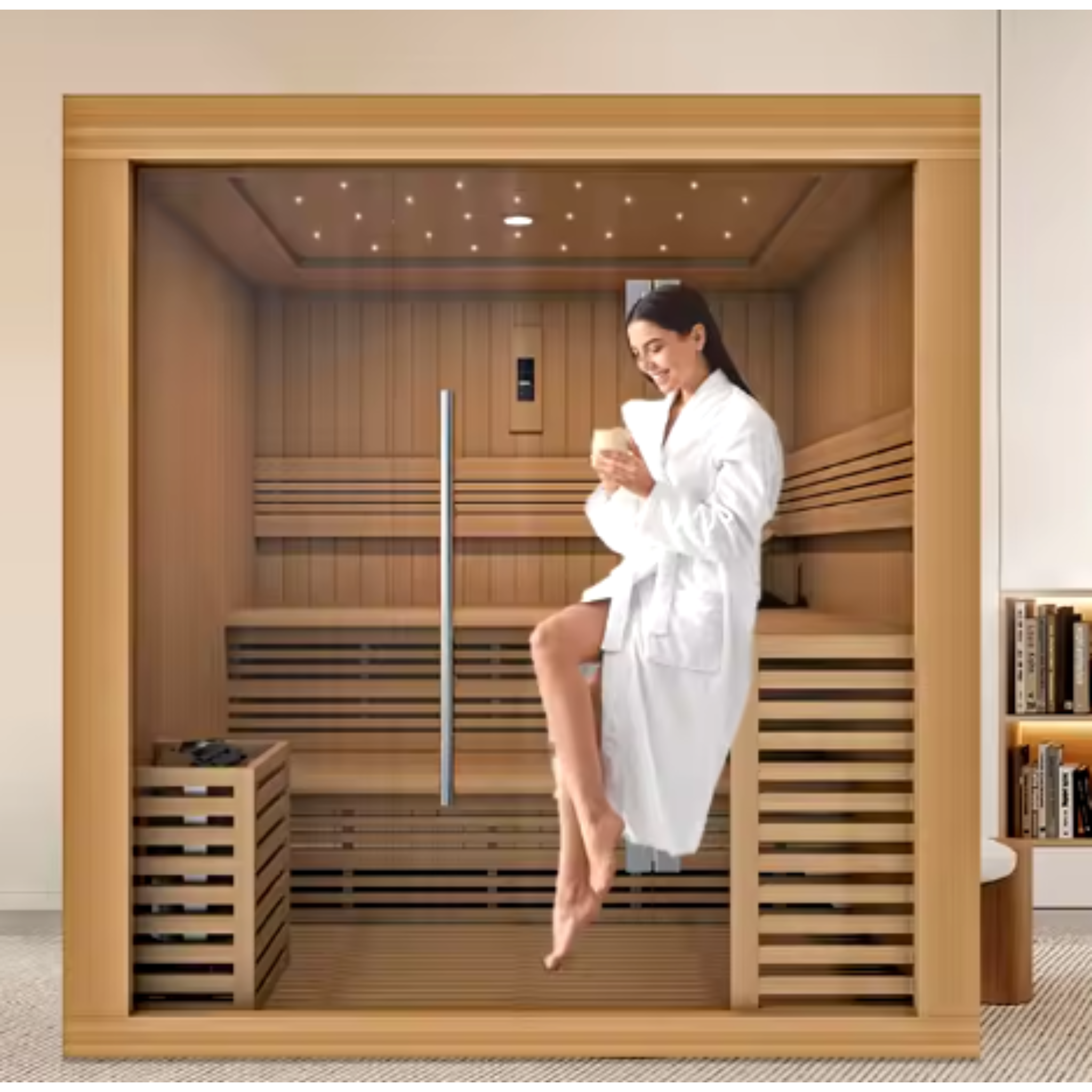 NordAura Lumina 6-Person Cedar Sauna