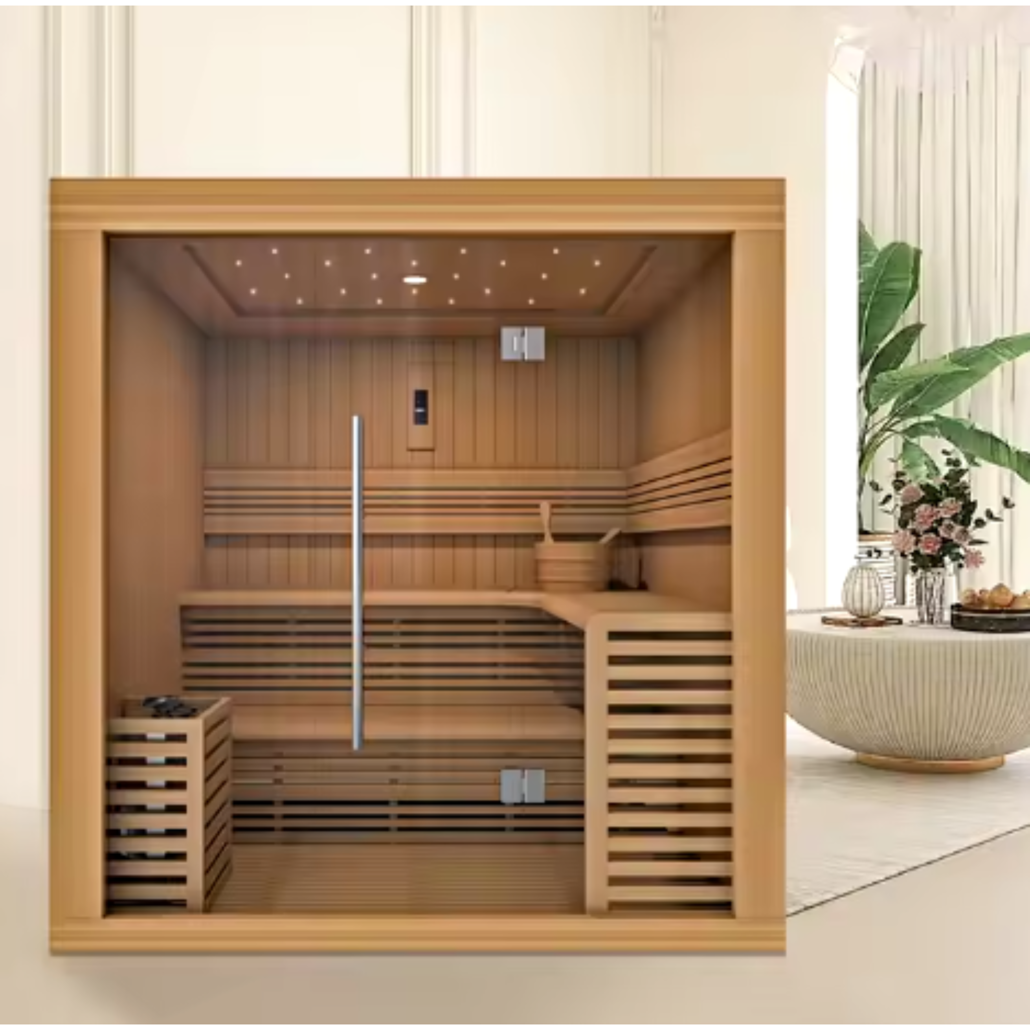 NordAura Lumina 6-Person Cedar Sauna