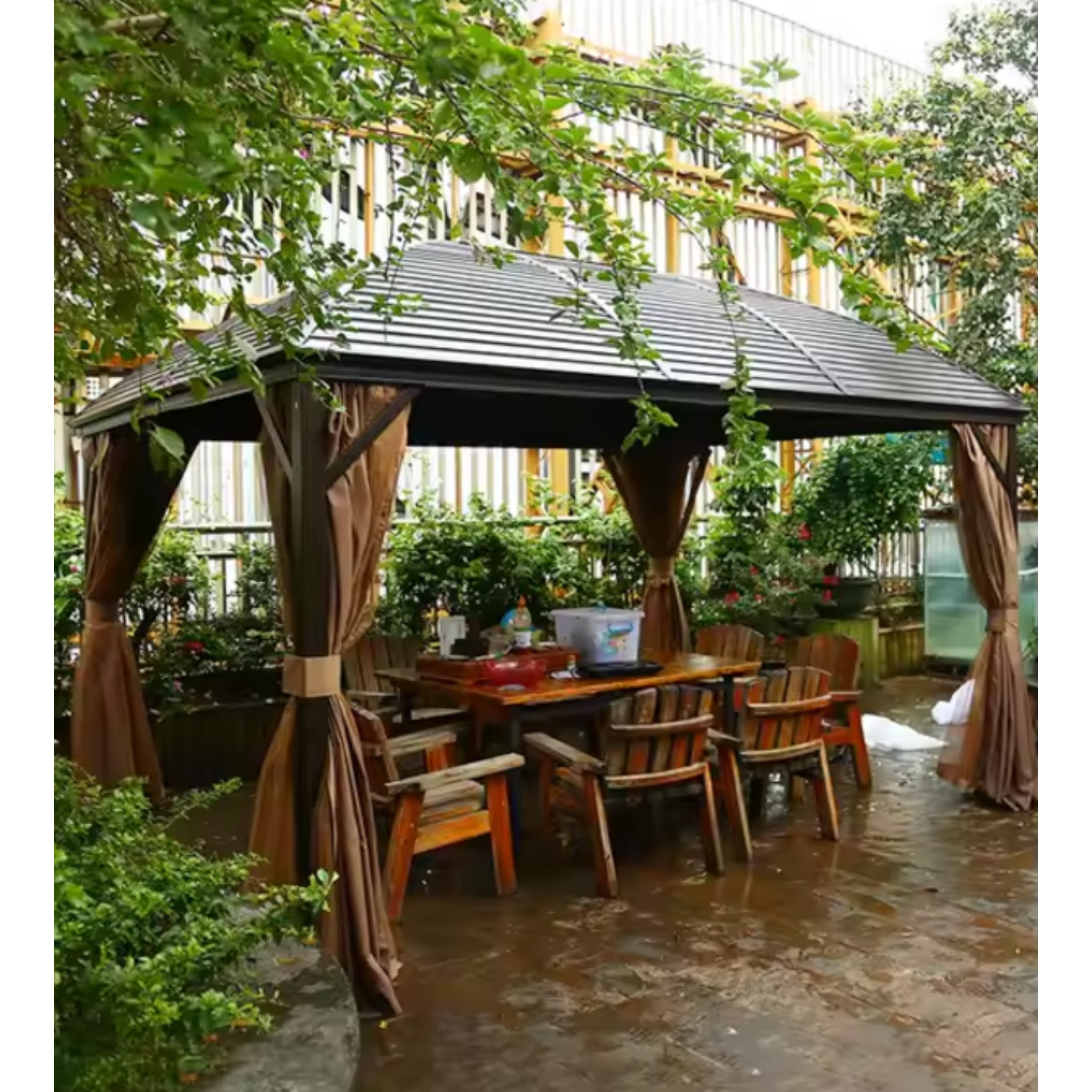 Ironcrest Summit 10x12 Steel Roof Gazebo